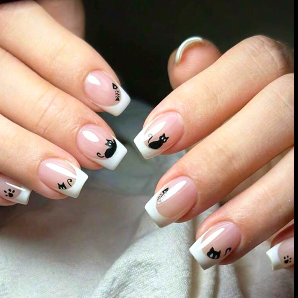 Black Cat Press On Nails